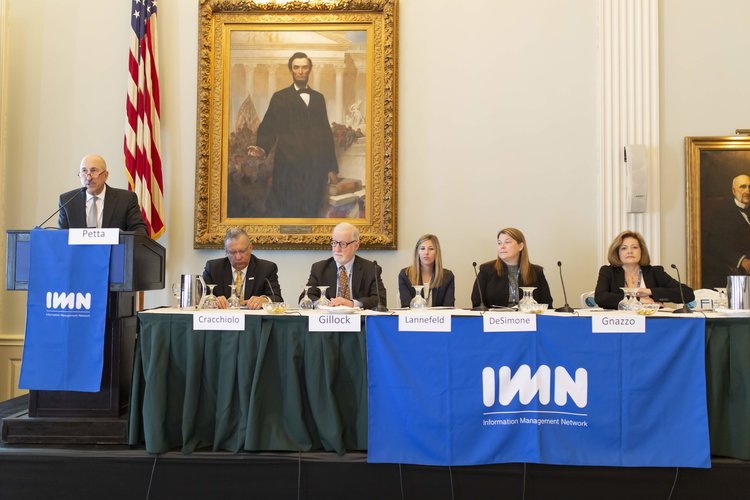 ELFA/IMN Panel (L-R): Ralph Petta, Anthony Cracchiolo, Christopher Gillock, Lauren Lannefeld, Joanne Desimone, Melanie Gnazzo